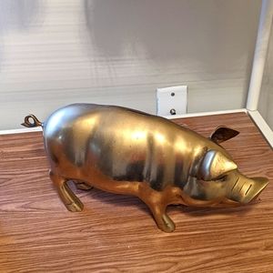 Vintage Korean Brass Piggy Bank